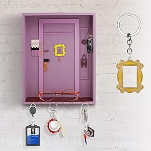 VUEJIC Friends Key Holder &1Pcs Monica’s Door Keychain Gift for TV Show Lovers, Purple Personalized Handmade Key Hooks…