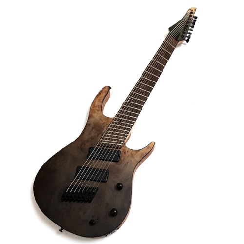 8-String Fanned Fret Electric Guitar Grey Tide Fade