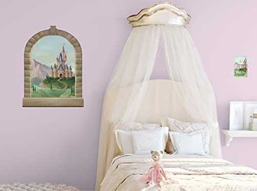 Create-A-Mural WDP-CSWD2 Romantic Fairy Tale Princess Castle Window Girl Room Decor Sticker Decorations thumb #1