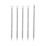 5 pcs Acne Removal Set, Acne Remover Needle, Blackhead Extractor Tool Stainless Steel Blackhead...