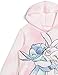 Disney Lilo & Stitch Little Girls French Terry Pullover Crossover Hoodie Tie Dye Pink 6