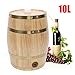 Chieacho Wooden Wine Barrel Pine Wood Barrels Storage Spirit Vintage Whiskey Wine USB