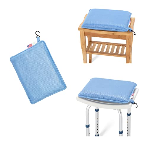 GreenChief Cushion for Shower Chair, Shower Cushion with Hook Waterproof Shower Seat Cushion Bath Seat Pad Cushion Bathtub Chair Cushion Transfer Bench Cushion Wheelchair Cushion for Inside Shower