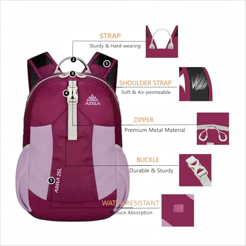 Mochila ligera plegable 25L para senderismo y viaje miniatura 2