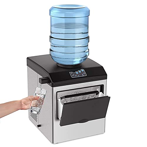 Fabricadora de hielo 2 en 1 acero inoxidable