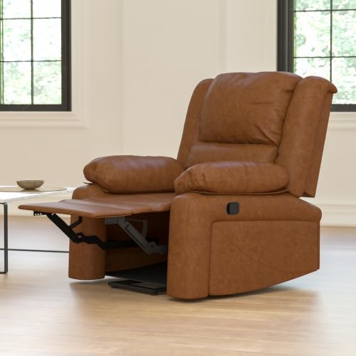 Sillón reclinable marrón contemporáneo miniatura 5