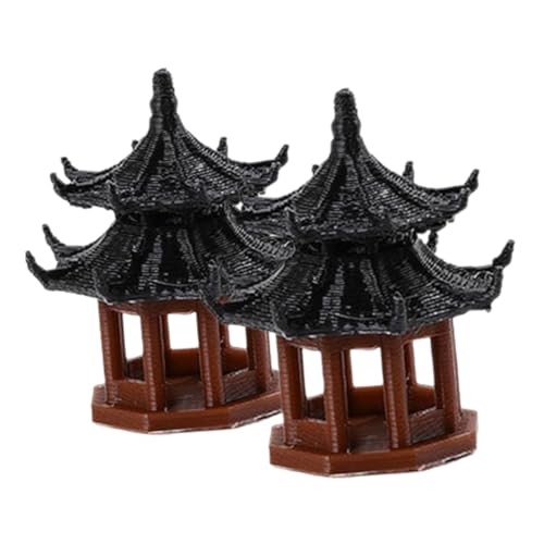 HAMPPLIES 2pezzi Statua del Padiglione in Miniatura Padiglione Minuscolo per Decorazione per Bonsai per Micro Paesaggi