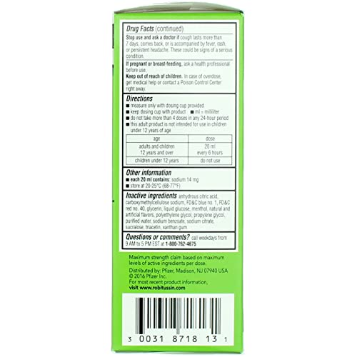 Robitussin Adult Nighttime Cough Dm Liquid Maximum Strength - 4 Oz, Pack Of 2 #TOP2