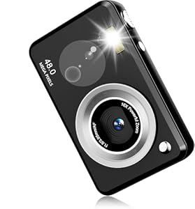 Appareil Photo Numérique FHD 1080p, Zoom 16x, Appareil Photo Compact avec Batterie De 1300 mAh, Écran De 2,4 Pouces,Appareils Photos Enfants Cadeau De Noël pour Enfants.