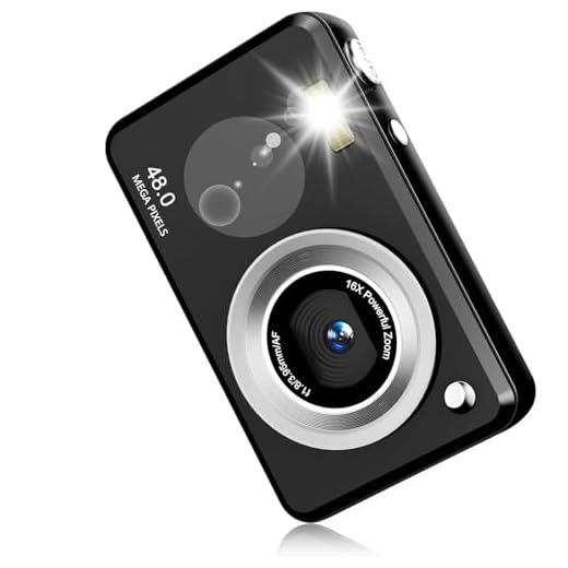 Macchina Fotografica Digitale FHD 1080p, Scheda Memoria 32GB, Zoom 16x, Fotocamera Digitale Portatile Con Batteria 1300mAh, Schermo 2,4Pollici E Macchina Fotocamera Bambini (Regalo Natale Bambini).
