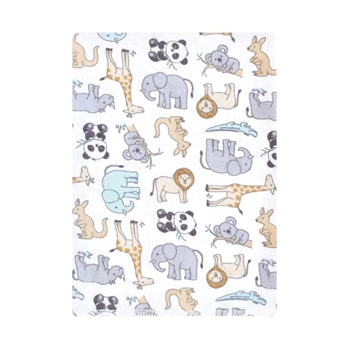 Image of Hudson Baby Unisex Baby Flannel Burp Cloth 12pk, Kangaroo, One Size