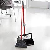 Libman Komercyjny zestaw szufelki i miotły w holu 919 (otwarta pokrywa), długość 104 cm, szerokość 30 cm, czarny/czerwony (2 sztuki)