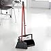 Libman Commercial 919 Lobby Dust Pan and Broom Set (Open Lid), Black/Red (Pack of 2)