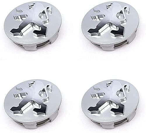 4 Pièces Auto Cache Moyeux Pour Peugeot RCZ,Cache Jante Capuchons De Centre De Roue Avec Voiture Logo Emblème Décoration Accessoires Auto,Yellow-L