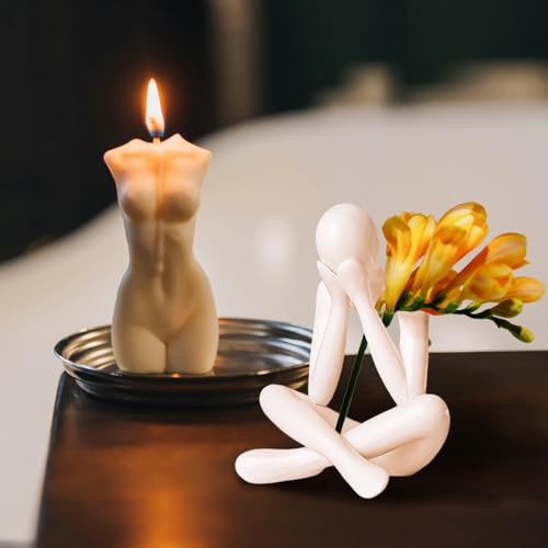 Set de 4 estatuas Thinker en resina para decoración miniatura 3
