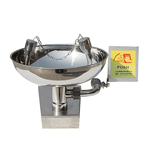 JIIPOREGJ Wall Mounted Eyewasher, Safety Gentle Flow Water Wash Eye Face Washing Emergency Eye Wash Station for Lab Building Industries