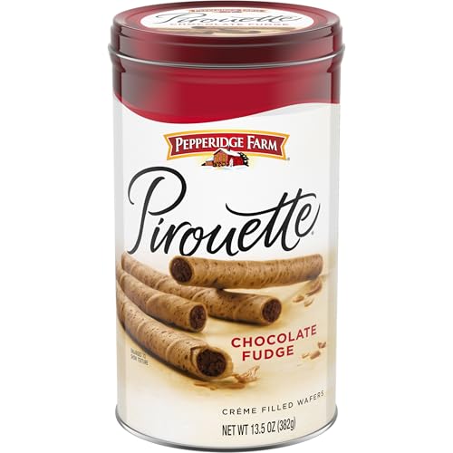 Pepperidge Farm Pirouette Cookies, Chocolate Fudge Crรฉme Filled Wafers, 13.5 Oz Tin