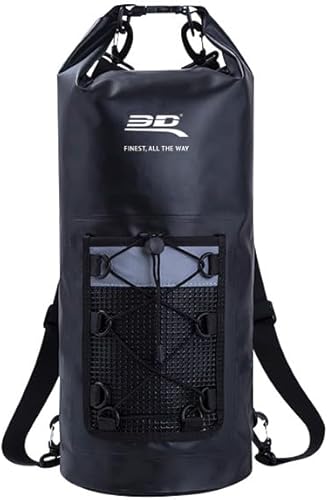 3D MAXpider Mochila seca enrollable de 10 litros, impermeable, ligera, flotante, correa desmontable, bolsillo frontal de malla, viajes, senderismo,