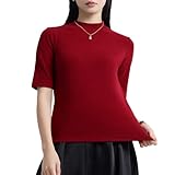 Haut noir pour femme - T-shirt à manches courtes pour femme - Haut noir à manches longues - Tunique pour femme - Grandes tailles - Haut beige - Gilet d'été pour femme - Haut de sport - Haut pour femme - Sous-vêtement pour femme - Gilet léger - Grand haut de yoga - Haut noir - Dos nu - Respirant - Hauts pour femme - Gilet pour femme - Grandes tailles - Élégant t-shirt basique d'hiver pour femme - Gilet bleu léger transparent pour femme - Vêtements Y2K Femme
