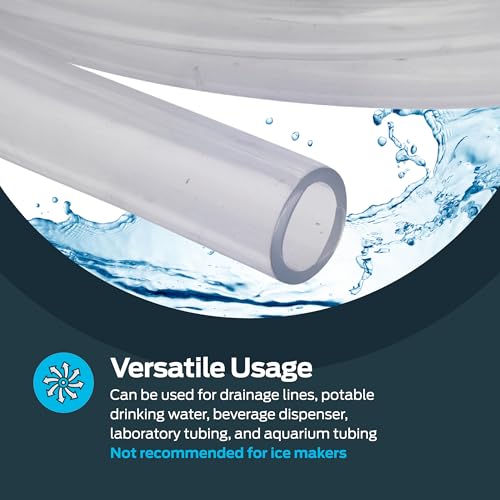 Image of Eastman 3 /4 Inch ID (1 Inch OD) PVC Clear Vinyl Tubing, 10 Foot Length, 98624