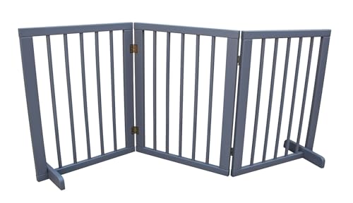 Absperrgitter Türgitter Treppenschutzgitter Schutzgitter Hundegitter 150 cm massiv 3E ohne Bohren (150 cm grau)