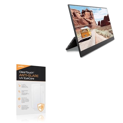 BoxWave Screen Protector Compatible With SideTrak Solo Pro Portable Monitor STFRHD16BL (15.8 in) - ClearTouch Anti-Glare Anti-UV EyeCare (2-Pack), Filters out Harmful Blue Light Reduce Fatigue