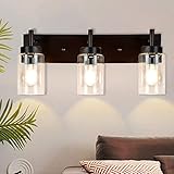 Diseño simple y único: esta lámpara de pared negra mate está hecha de metal lacado de alta calidad, que es inoxidable y no se decolora. La pantalla cilíndrica de cristal transparente gruesa dispersa suavemente la luz y da a tu hogar un exquisito lujo y belleza ultramoderna. La hermosa lámpara de pared es ideal para cualquier estilo de decoración, como moderno, retro/vintage, sencillo, etc. Es la elección perfecta para la iluminación del hogar