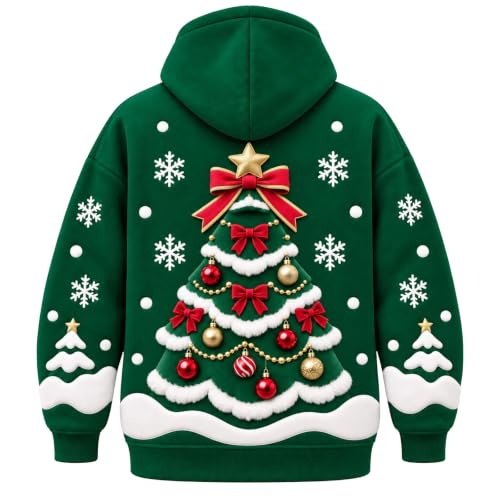 CHENXDZHAO Cat Carrier Hoodie,Pet Pouch Hoodie 2026 Trendy Cozy Holiday Party Cat Carrier Hoodies Long Sleeve Drawstring Christmas Sweatshirts With Zipper Pockets,Dark Green,L - image 4