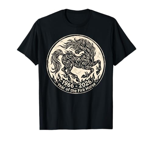 1966 2026 Year of The Fire Horse Chinese Zodiac 1966 Vintage T-Shirt