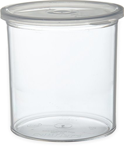 Boîte de rangement ronde transparente de 1,2 L Carlisle pour placards et frigo