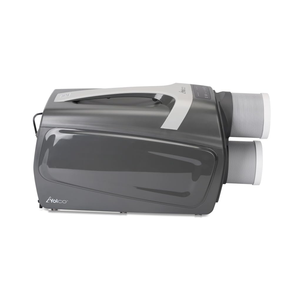 Yolco Mobile Klimaanlage 1000 W, 4-10 m², mit 2 Schläuchen | Mobiles Klimagerät, Monoblock Klimaanlage, 17-30 °C, 46/42 dB(A), 180/140 m³/h, Bluetooth 5.0, R290