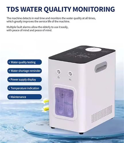 Close-up of touchscreen and design of DVMFQFA hydrogen inhalation machine