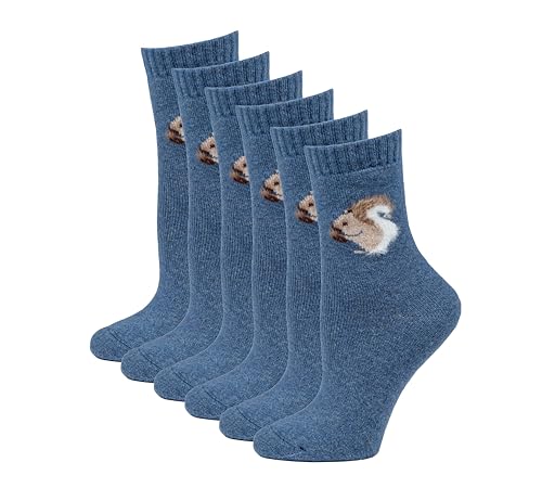 Image of Shag Wear Women's Novelty Angora Socks, Cute Animal Casual Cozy Soft and Warm, 3 Pack