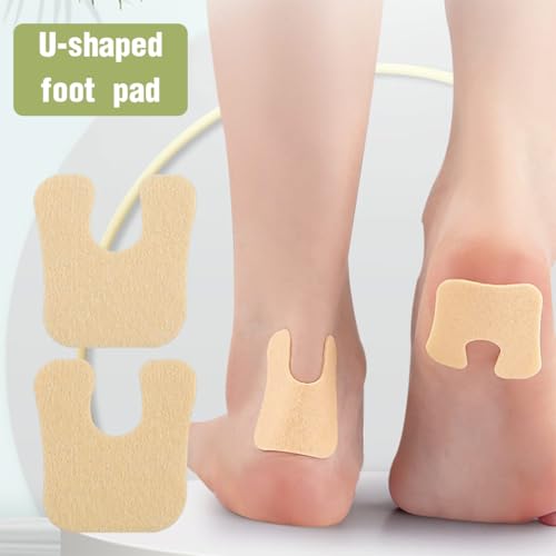JEYORZY 20 Stück U Form Filz Fußpolster, selbstklebende Hornhaut-Kissen, U-förmig Schaumstoff Schutz-Pads, Hühneraugenpflaster Rutschfest Pads Hühneraugen Ringe Pflaster für Blasen Hornhaut Fuß