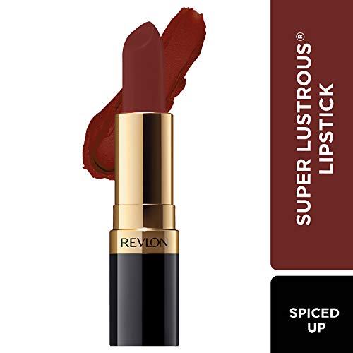 Image of REVLON Super Lustrous Matte Lipstick, 80% Conditioning Ingredients, intance color, Waterproof, Long-Lasting, 100% Vegan Lipstick, Spiced Up (034), 4.25 gm (Pack of 2)