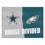 FANMATS 15665 Teppich Team-Farbe, 85,7 x 108 cm (NFL – Cowboys – Eagles House Divided)