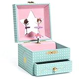 Cajita colorida de madera DJECO- Caja de música Bailarina Delicada Cajas, Multicolor (36085)