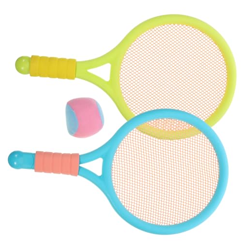JOINPAYA 1Pair Tennis Kit Lightweight Plastic Rackets with Ball for Outdoor Beach Activity for Boys and Encourages Sports Hobbies and Active Play