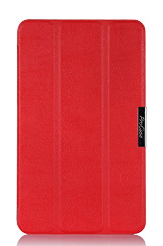 ProCase 2014 Version MeMO Pad 8 (ME181C) Tablet Case, SlimSnug Cover, Ultra Slim and Light, Hard Shell, with Stand (Red)