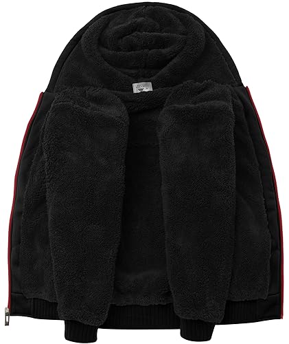Image of SWISSWELL Unisex Boys Girls Fleece Hoodie Sherpa Lined Jacket Zip Up Hooded Sweatshirt Winter Outerwear for Kids