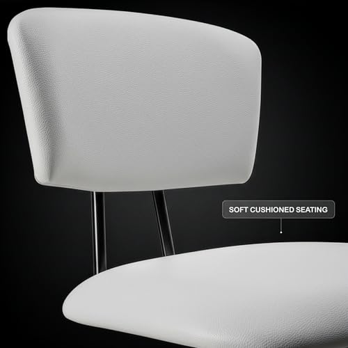 Image of DIYA Seating Vibe Square Rolling Stool (1 Year Warranty) - White