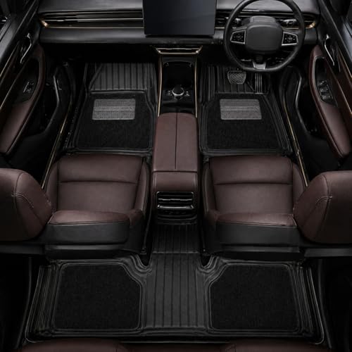 Image of EV MASTER Car Floor Mats for Maruti XL6 Hybrid (2026 Onwards) Complete Set | Waterproof | Anti-Slip | Luxury Premium Car Mat | Full Coverage | Custom Fitted Car Foot Mats (5D Black)