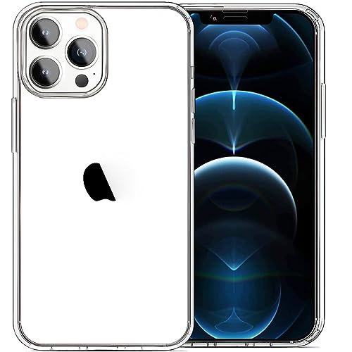 JJGoo Compatible with iPhone 12 Pro Max Case Clear, Transparent Soft Shockproof Protective Slim Thin Bumper Cover Phone Case