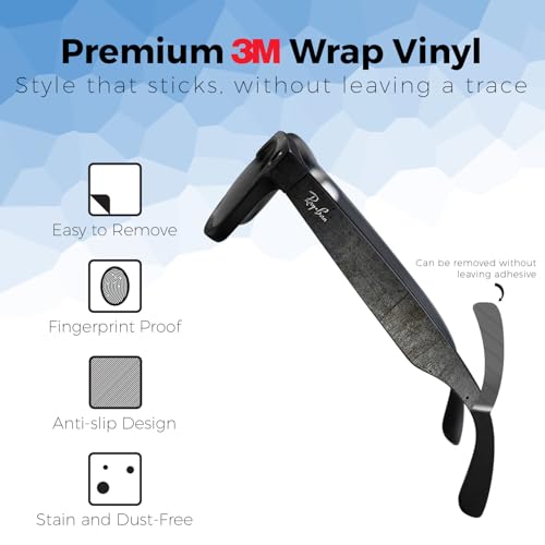 Glasses Skin Compatible with Ray-Ban Meta Wayfarer (Gen 1 or 2) - Scratched Up - Premium 3M Vinyl Protective Wrap Decal Cover - Easy to Apply | Crafted in the USA by MightySkins by Vision Signs & Graphics - Used condition - Image 3