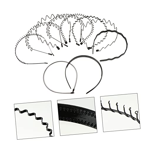 FOMIYES 10 Pcs Tiara Ondulada Bandanas De Metal Para Homens Aro De Cabelo De Metal Homens Headband P