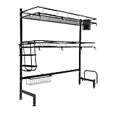 Escurreplatos sobre fregadero, 2 niveles de acero inoxidable, escurreplatos...