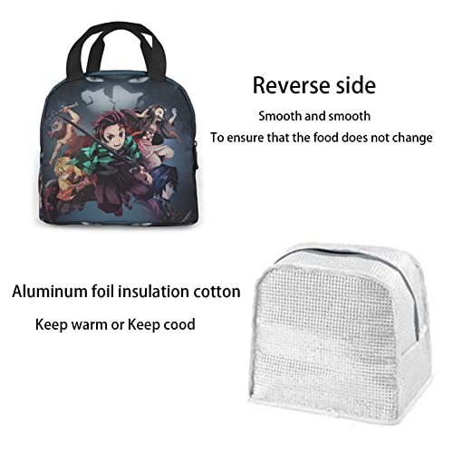 Jiwei Insulated Lunch Bag Large Lunch Box Anime Tote Bag For Women Men Work Picnic Beach #TOP6