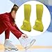 Aymzbd Ice Skating Leg Warmers Knit Long Leg Warmers Decor Fashion Supplies Keep Warm Ice Figure Skating Socks for Sports Dance, Yellow