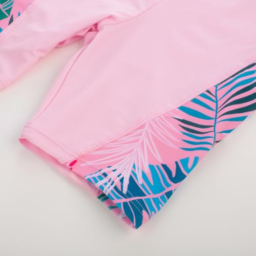 Image of GRACE KARIN Girls Rash Guard Swimsuit Short Sleeve Two Piece Bathing Suit 6-12Y