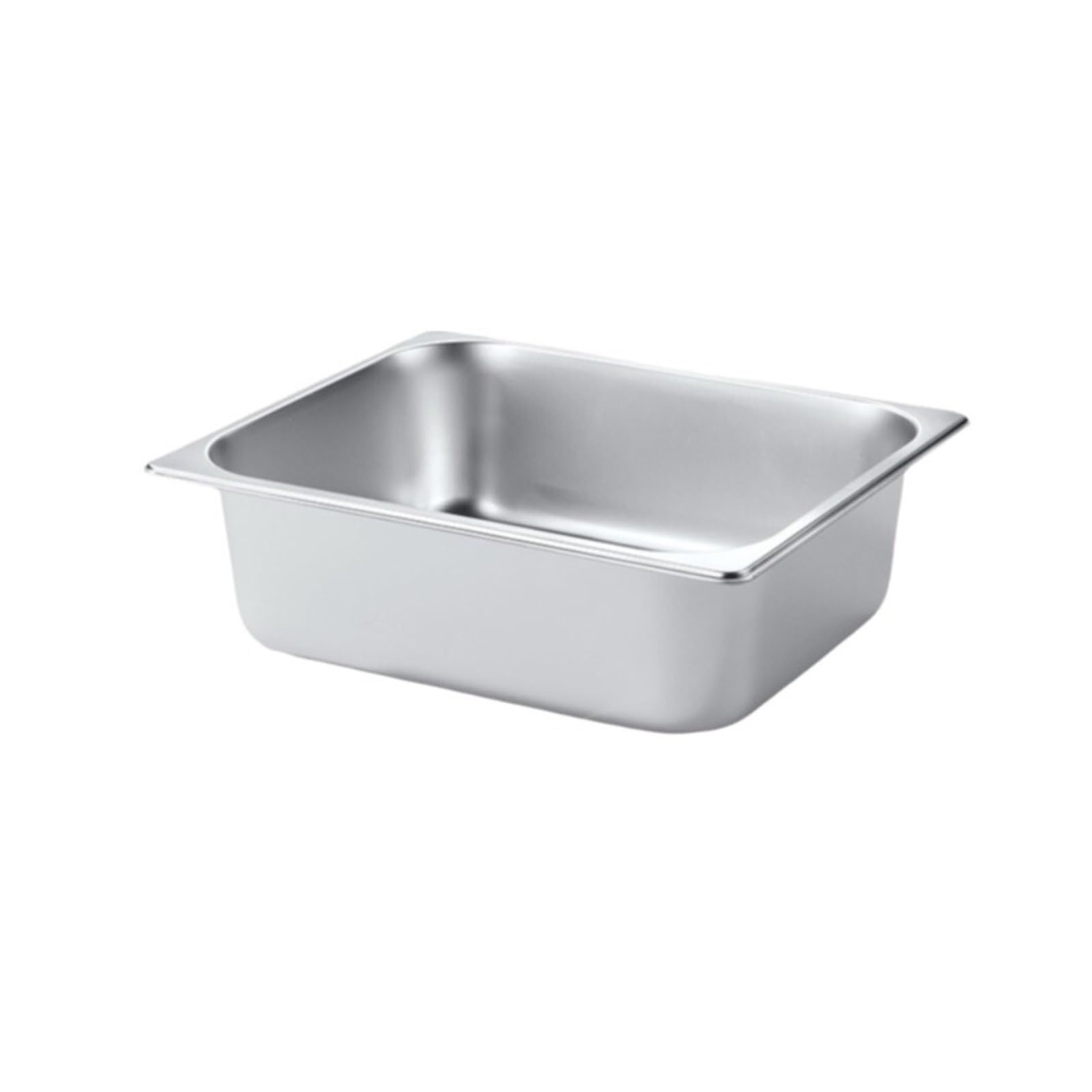 Teglia for Alimenti in Acciaio Inox 32,5 cm x 26,5 cm con Coperchio Vassoio Rettangolare Bacino Addensato(2cm)